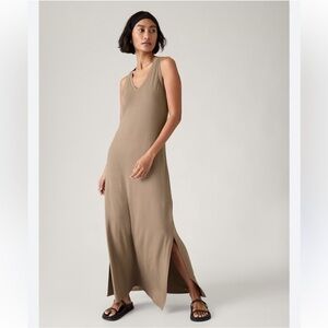 Athleta Santorini Maxi dress Sleeveless Tan Maxi Dress